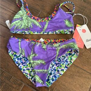 Maaji Purple Palm Kids Swim Set